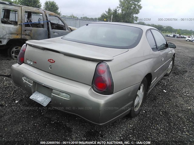 2G1WX15K329355980 - 2002 CHEVROLET MONTE CARLO SS ოქროსფერი ფოტო 4