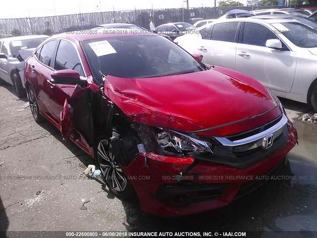 2HGFC1F79GH637598 - 2016 HONDA CIVIC EXL RED photo 1