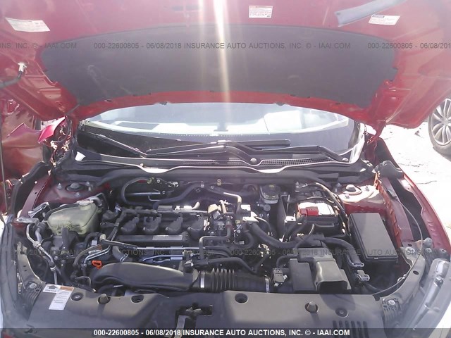 2HGFC1F79GH637598 - 2016 HONDA CIVIC EXL RED photo 10