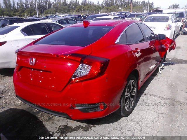 2HGFC1F79GH637598 - 2016 HONDA CIVIC EXL RED photo 4
