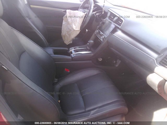 2HGFC1F79GH637598 - 2016 HONDA CIVIC EXL RED photo 5