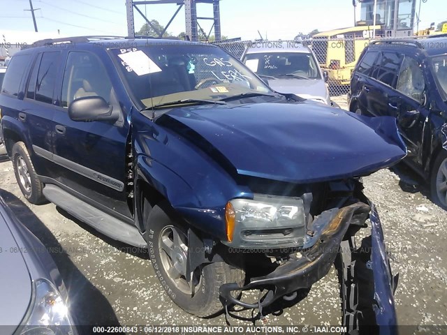 1GNDT13S422488136 - 2002 CHEVROLET TRAILBLAZER  BLUE photo 1