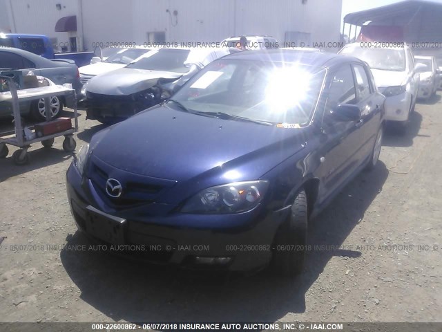 JM1BK344981136215 - 2008 MAZDA 3 HATCHBACK Dark Blue photo 2