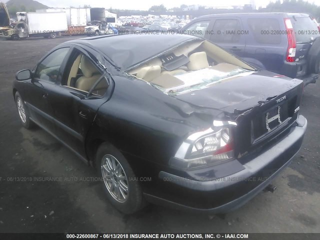 YV1RS61T432257839 - 2003 VOLVO S60 BLACK photo 3