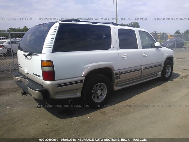 3GNEC16Z52G290590 - 2002 CHEVROLET SUBURBAN C1500 WHITE photo 4