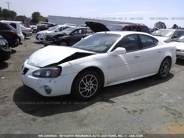 2G2WR524441102154 - 2004 PONTIAC GRAND PRIX GTP WHITE photo 2