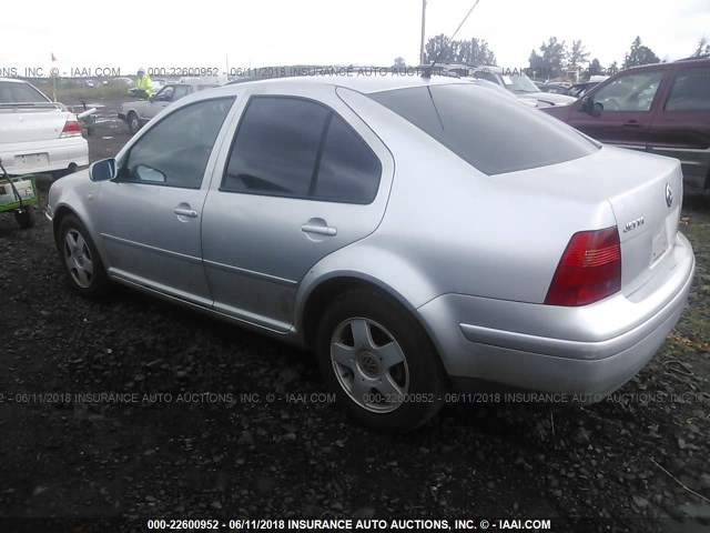 3VWSK69M11M127380 - 2001 VOLKSWAGEN JETTA GLS SILVER photo 3