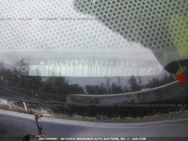1GCCS19Z0R8226584 - 1994 CHEVROLET S TRUCK S10 RED photo 9