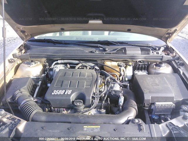 1G1ZT52815F328636 - 2005 CHEVROLET MALIBU LS GOLD photo 10