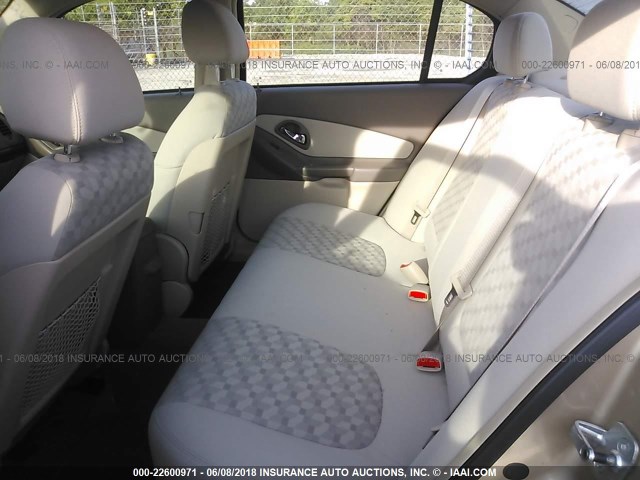 1G1ZT52815F328636 - 2005 CHEVROLET MALIBU LS GOLD photo 8