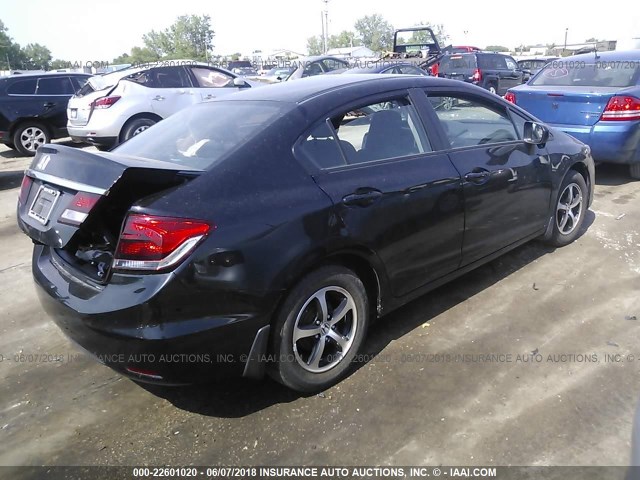 19XFB2F78FE032344 - 2015 HONDA CIVIC SE BLACK photo 4