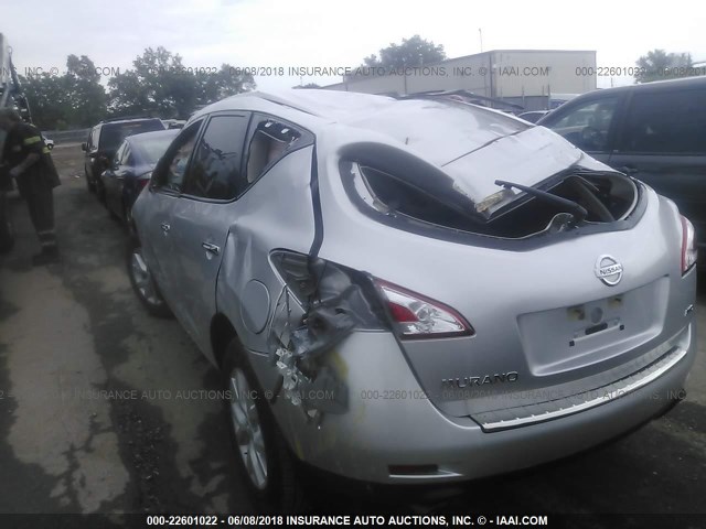 JN8AZ1MW8DW314064 - 2013 NISSAN MURANO S/SL/LE SILVER photo 6