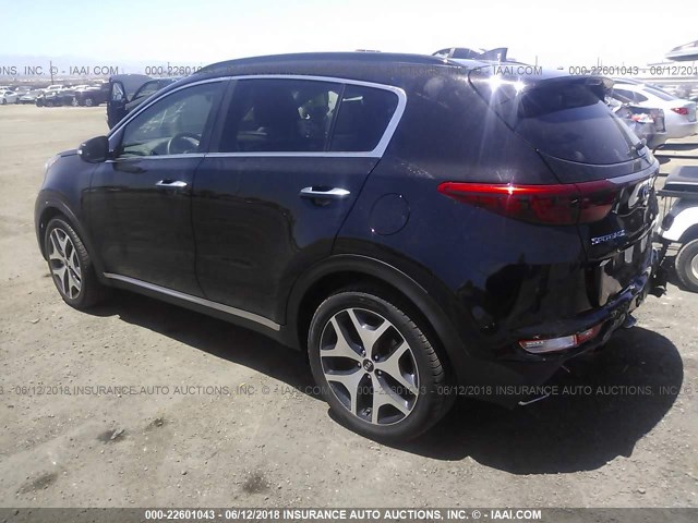 KNDPR3A64J7387430 - 2018 KIA SPORTAGE SX BLACK photo 3