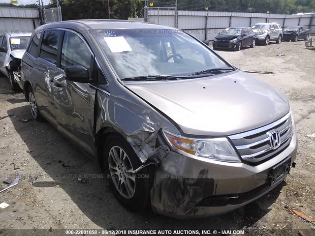 5FNRL5H65CB002031 - 2012 HONDA ODYSSEY EXL BROWN photo 1