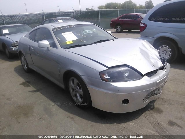 KMHHM65DX6U223262 - 2006 HYUNDAI TIBURON GS SILVER photo 1