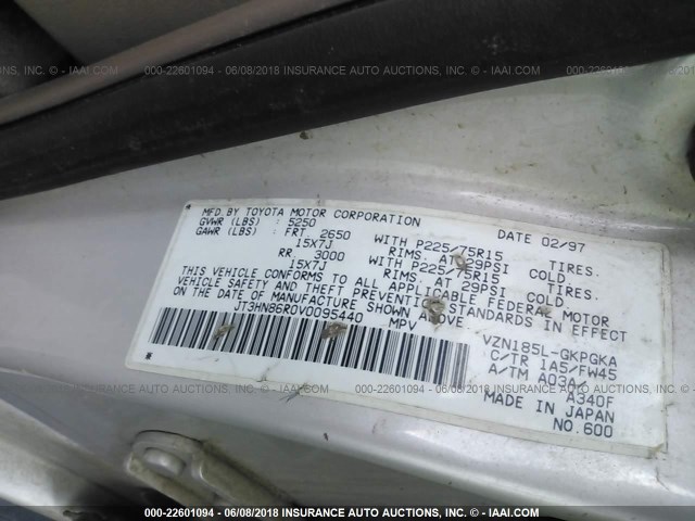 JT3HN86R0V0095440 - 1997 TOYOTA 4RUNNER SR5 TAN photo 9