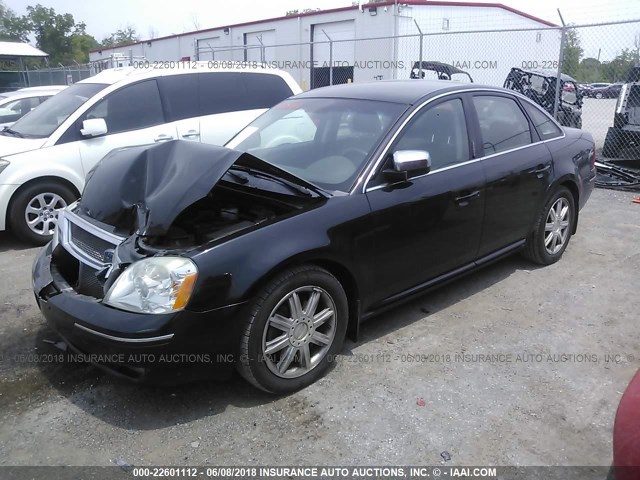 1FAHP25147G145299 - 2007 FORD FIVE HUNDRED LIMITED BLACK photo 2