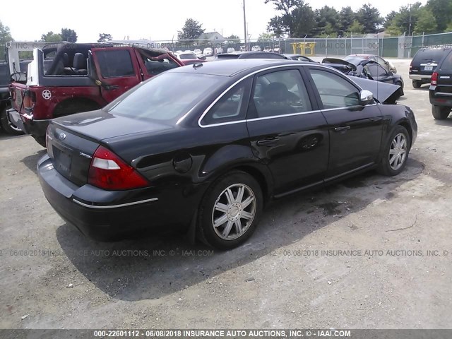 1FAHP25147G145299 - 2007 FORD FIVE HUNDRED LIMITED BLACK photo 4