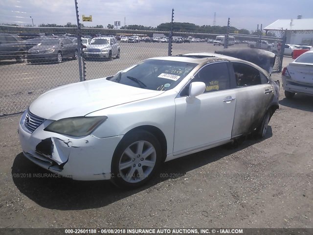 JTHBJ46G572123176 - 2007 LEXUS ES 350 WHITE photo 2