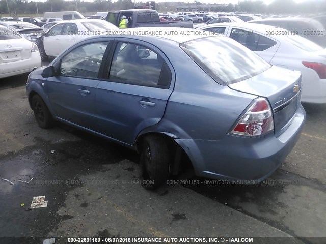 KL1TD56677B098962 - 2007 CHEVROLET AVEO LS Light Blue photo 3