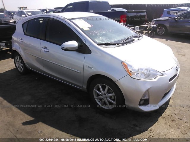 JTDKDTB37D1553637 - 2013 TOYOTA PRIUS C SILVER photo 1