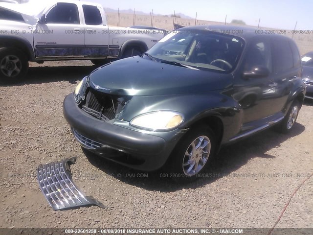 3C4FY4BB81T634525 - 2001 CHRYSLER PT CRUISER GREEN photo 2