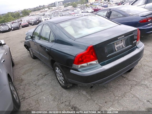 YV1RS61R922191632 - 2002 VOLVO S60 GREEN photo 3