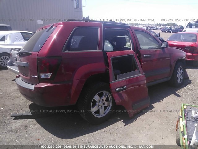 1J4GS48KX5C536394 - 2005 JEEP GRAND CHEROKEE LAREDO/COLUMBIA/FREEDOM 红色 照片 4