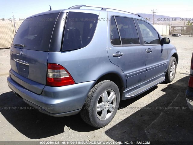 4JGAB57EX5A533452 - 2005 MERCEDES-BENZ ML 350 BLUE photo 4