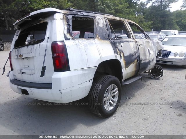 1GNSKAKC0HR296345 - 2017 CHEVROLET TAHOE K1500 LS WHITE photo 4