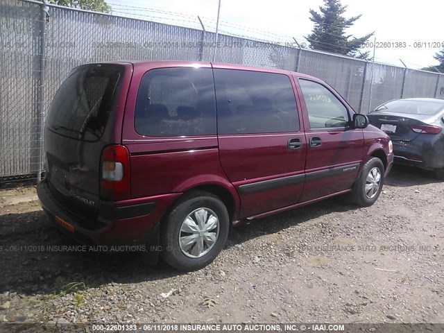 1GNDU03E94D112671 - 2004 CHEVROLET VENTURE RED photo 4