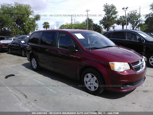 2D4RN4DG1BR633142 - 2011 DODGE GRAND CARAVAN EXPRESS RED photo 1