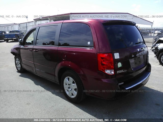 2D4RN4DG1BR633142 - 2011 DODGE GRAND CARAVAN EXPRESS RED photo 3