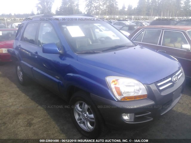 KNDJE723067262414 - 2006 KIA NEW SPORTAGE  BLUE photo 1