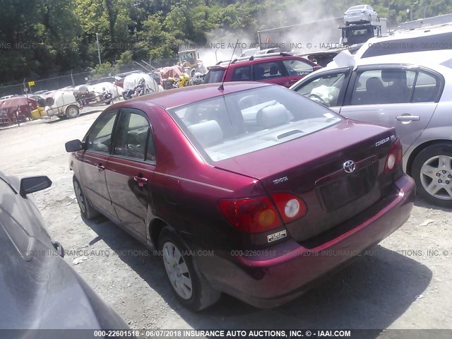 1NXBR32E43Z013674 - 2003 TOYOTA COROLLA CE/LE/S RED photo 3