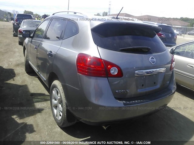 JN8AS5MTXBW182391 - 2011 NISSAN ROGUE S/SV/KROM GRAY photo 3