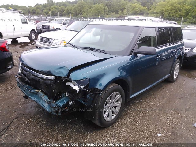 2FMGK5BC6BBD03326 - 2011 FORD FLEX SE TEAL photo 2