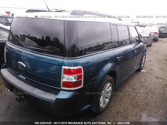 2FMGK5BC6BBD03326 - 2011 FORD FLEX SE TEAL photo 4