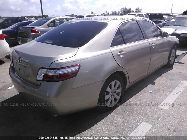 JTNBB46K873018110 - 2007 TOYOTA CAMRY NEW GENERAT HYBRID BEIGE photo 4