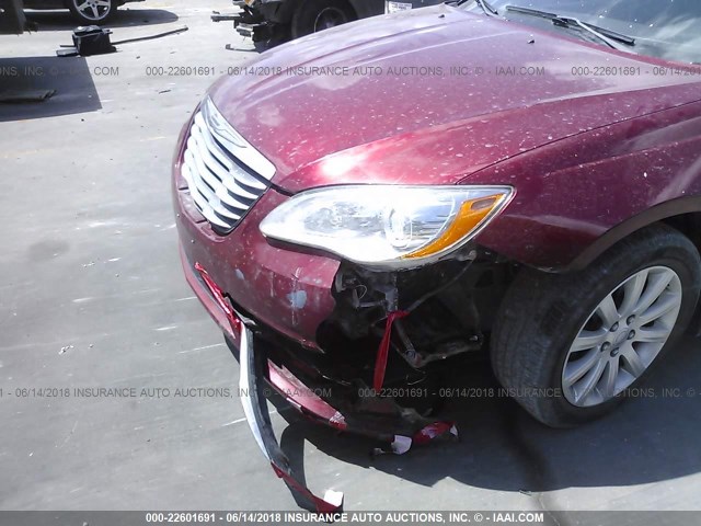 1C3CCBBB5DN672454 - 2013 CHRYSLER 200 TOURING MAROON photo 6