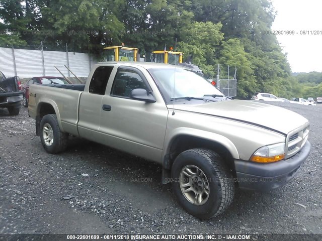 1D7HG12X13S327147 - 2003 DODGE DAKOTA SXT GOLD photo 1