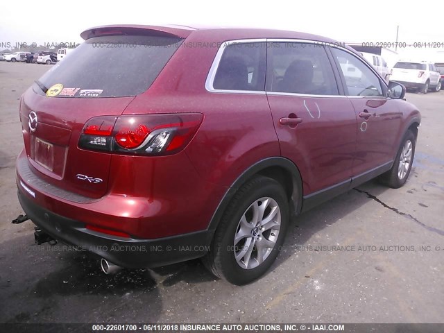 JM3TB2CA8F0463351 - 2015 MAZDA CX-9 TOURING RED photo 4