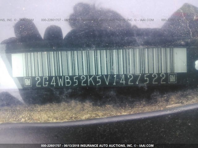 2G4WB52K5V1427522 - 1997 BUICK REGAL LS 金色 照片 9