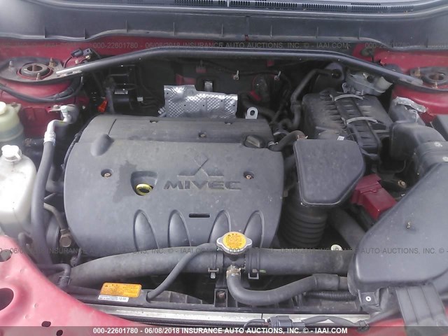 JA4LT21W29Z015654 - 2009 MITSUBISHI OUTLANDER ES წითელი ფოტო 10