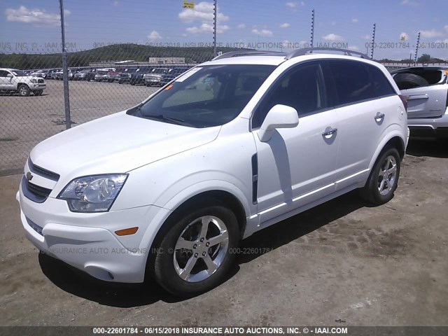 3GNAL3EK1ES540097 - 2014 CHEVROLET CAPTIVA LT WHITE photo 2