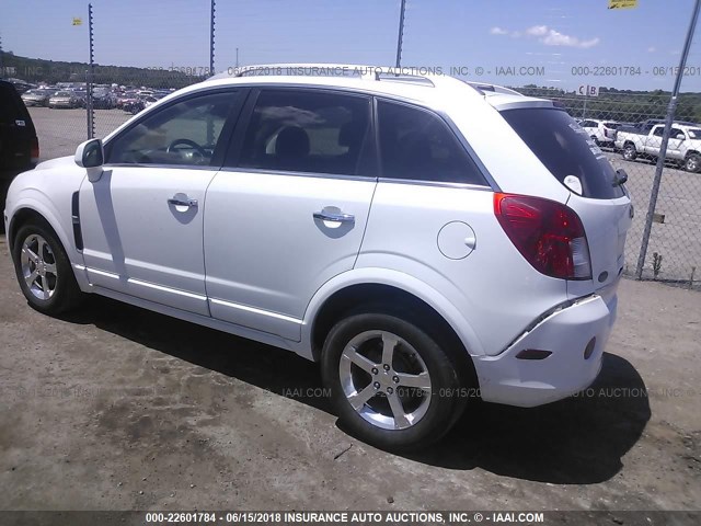 3GNAL3EK1ES540097 - 2014 CHEVROLET CAPTIVA LT WHITE photo 3