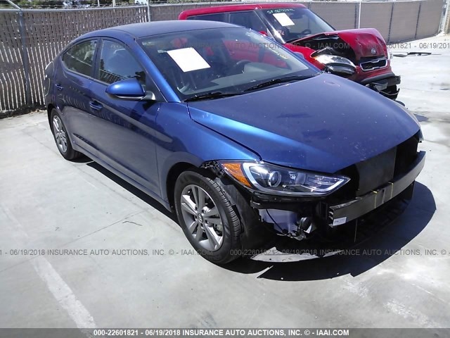 5NPD84LF3JH253934 - 2018 HYUNDAI ELANTRA SEL/VALUE/LIMITED BLUE photo 1