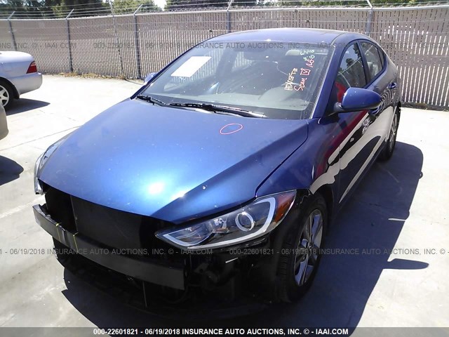 5NPD84LF3JH253934 - 2018 HYUNDAI ELANTRA SEL/VALUE/LIMITED BLUE photo 2