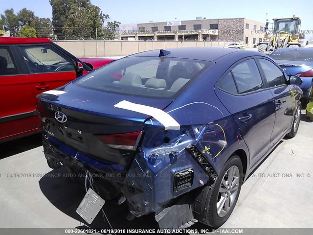 5NPD84LF3JH253934 - 2018 HYUNDAI ELANTRA SEL/VALUE/LIMITED BLUE photo 4