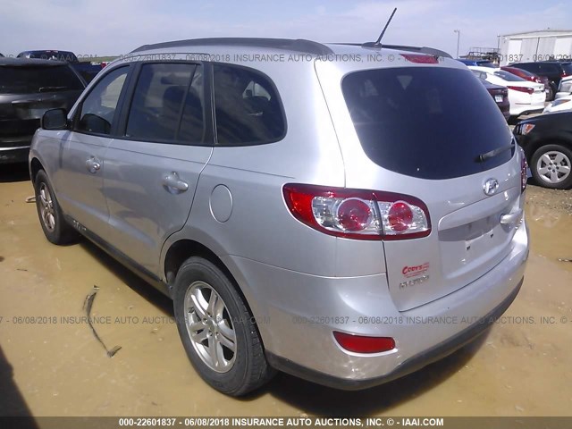 5XYZG3AB5BG079408 - 2011 HYUNDAI SANTA FE GLS SILVER photo 3